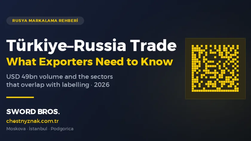 Turkiye Russia trade volume and product groups within Chestny Znak scope