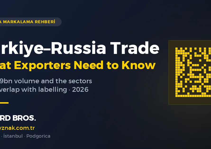 Turkiye Russia trade volume and product groups within Chestny Znak scope
